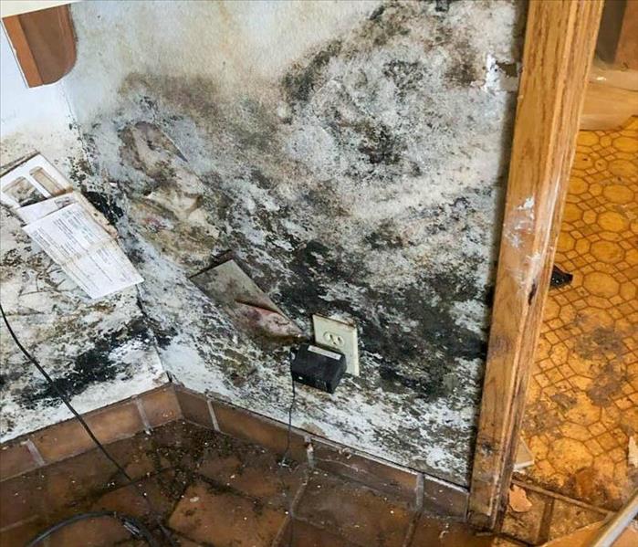 Soot damage on kitchen walls